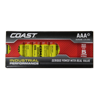 Coast Industrial Performance Alkaline Batteries AAA 10 Pack