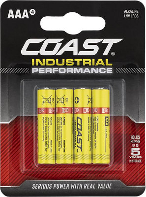 Coast Industrial Performance Alkaline Batteries AAA 4 Pack Price Comparisons | Compare The Build