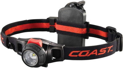 COAST LED 250 Lumens 95m Range 2 mode Focusing Head Torch Recharge HL7R