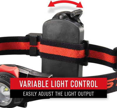 COAST LED 250 Lumens 95m Range 2 mode Focusing Head Torch Recharge HL7R
