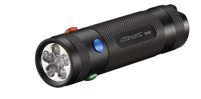 Coast TX10 80 Lumens Quad Colour LED Torch Flash Light  Aluminium Casing IPX4 Torch Without Batteries