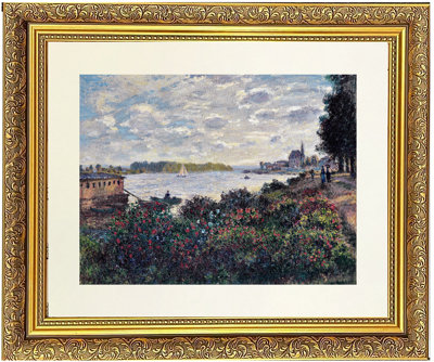 Coastal 1 Framed Print in Gold Dahlia Frame - 18 x 14 Inch Sea View Art