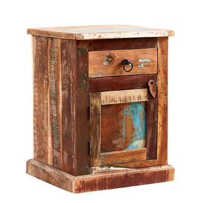Coastal Bedside Table - Wood - L40 x W45 x H60 cm