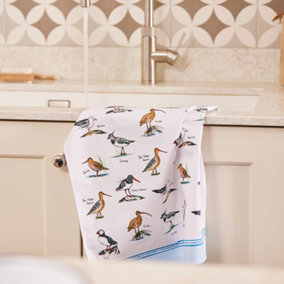 Coastal Birds Animal Print 100% Cotton Tea Towel
