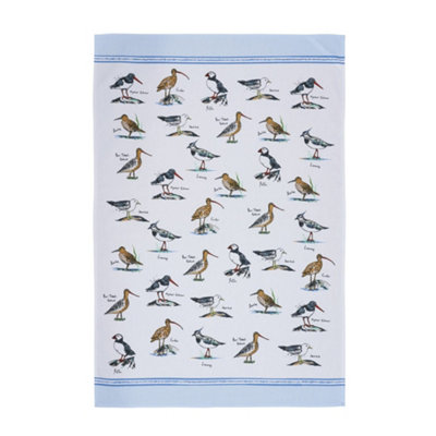 Coastal Birds Animal Print 100% Cotton Tea Towel