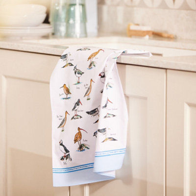Coastal Birds Animal Print 100% Cotton Tea Towel - 3