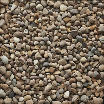 Coastal Shore Bulk Bag 850 kg Pebbles - 20-45 mm Mixed Brown Quartzite Stone - L10 x W10 x H8 cm - 3