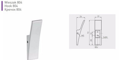 Coat Hat Hooks Twin Robe Door Dress Bathroom Towel Bag Wall Hanger Brushed steel WZ-804 - 3