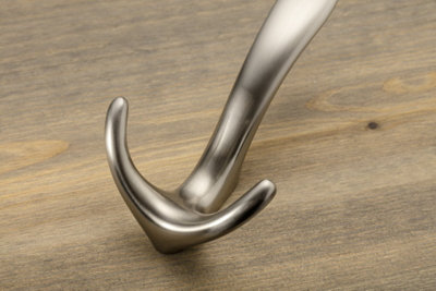 Coat Hat Hooks Twin Robe Door Dress Bathroom Towel Bag Wall Hanger Chrome Cordoba - 4