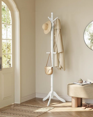 Coat Rack Stand, Coat Tree with 10 Hooks for Hats, Bags, Purses, Free ...