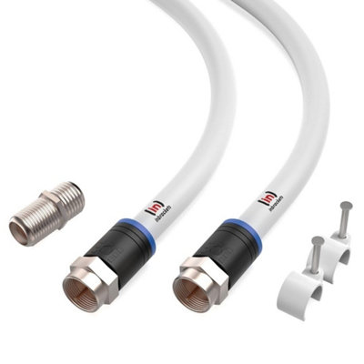 Coax Cable Lead Extension Kit for Virgin Media TV Broadband TiVo and Superhub - 10 Metres