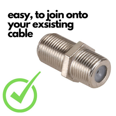Coax Cable Lead Extension Kit for Virgin Media TV Broadband TiVo and Superhub Black 1 Metre - 9