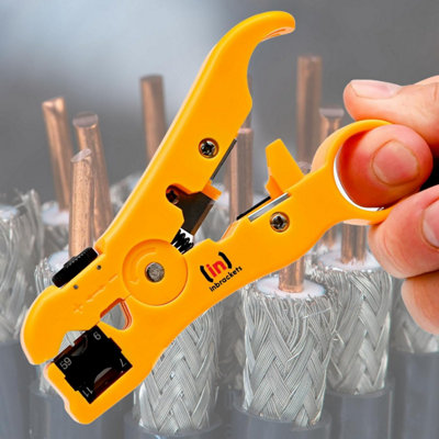 Coax Cable Stripper Cutter Tool for Coaxial RG6 RG59 RG11 RG59 WF100 CAT5E CAT6
