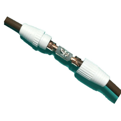 Coaxial Aerial Digital TV Cable Joiner Click and Screw Fit Repair Coupler Extender Adaptor for Coax Cable Pack 1 - 3