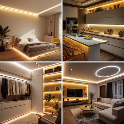 COB Dotless LED Strip Seamless LED Lighting 50M Warm 3000k