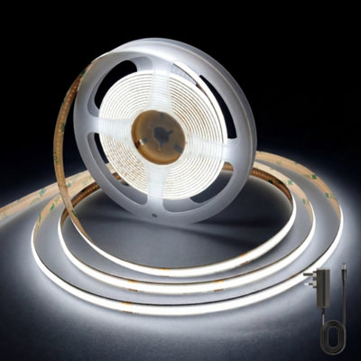 COB LED Strip Lights 6500K Cool 5m, Cuttable and Flexible, 5 Year Guarantee