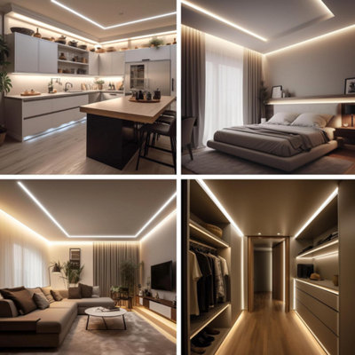 Tira LED COB De Neón Dimmable 7m - Blanco Frío 6000-6500K, IP65, 220V, Cortable Cada 50cm - Para Decoración Interior