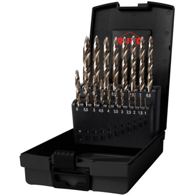 Cobalt Drill Bit Set with Flowstep - Ruko Ultimate Cut Flow Step Cobalt 19 Piece Set