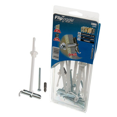 Cobra FlipToggle M5 Heavy Duty Multi-Material Hollow Wall Fixings With 60mm Bolts 10 Pack Price Comparisons | Compare The Build