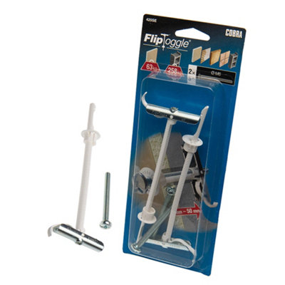 Cobra FlipToggle M6 Heavy Duty MultiMaterial Hollow Wall Fixings With