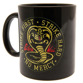 Cobra Kai Strike First No Mercy Mug Black/Yellow (One Size)