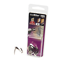 Cobra WallBiter Medium Nickel Hammer-In Wall Hook 4 Pack