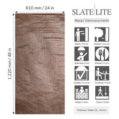 Cobre NEW Slate Veneer 122 x 61cm Sheet