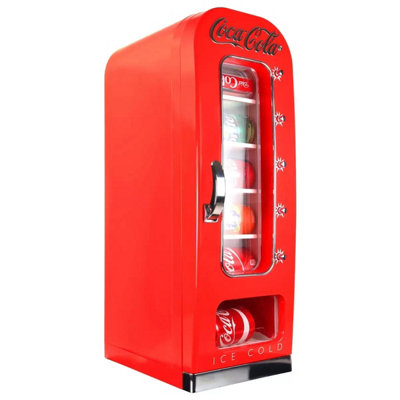 Coca-Cola 5L Mini Fridge Vending Machine - Holds 10 Cans, Retro Red ...