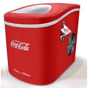Coca-Cola Ice Cube Maker Machine SEB-14CC, 105W Electric Compressor, 12Kg/24Hrs, Bottle Opener, Self-Cleaning, Non Plumbed