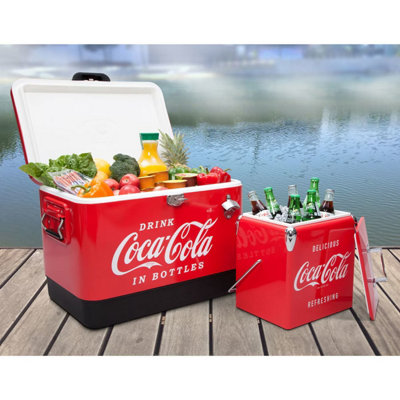 Coca-Cola Stainless Steel Ice Chest Bundle 51L Cooler (85 Cans