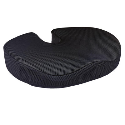 Coccyx Memory Foam Cooling Gel Cushion - Back Support & Pressure Relieving Cushion with 3D Breathable Cover - H8 x W40 x D35cm