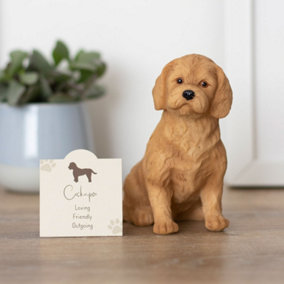 Cockapoo Dog Ornament with Mini Standing Sentiment Card