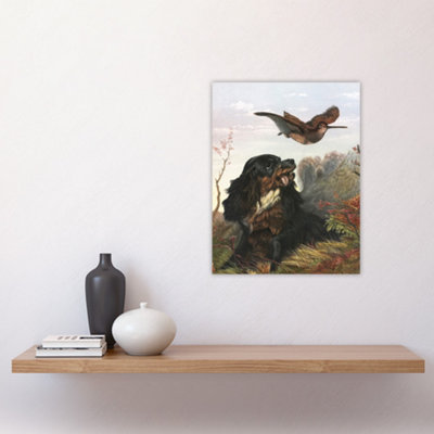 Cocker Spaniel Dog and Woodcock Arthur Tait Wall Art Poster Print 12X16"