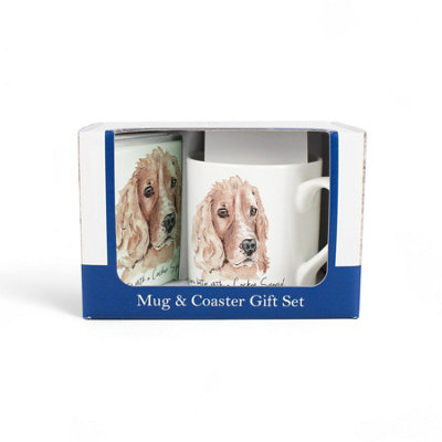 Cocker Spaniel Mug & Coaster Gift Set - Lifes Better with a Cocker ...