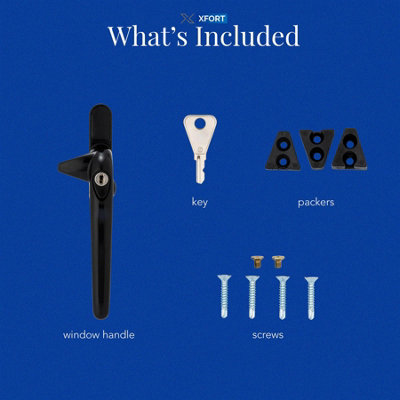 Cockspur Left Window Handle Installation Kit in Black
