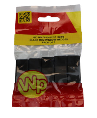 Cockspur Window Wedges - Black - 5mm - 5 Pack - 108222