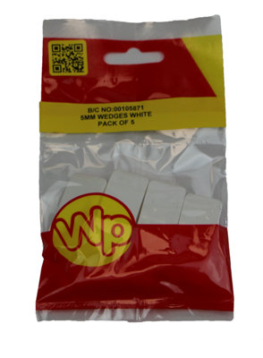 Cockspur Window Wedges - White - 5mm - 5 Pack -105871