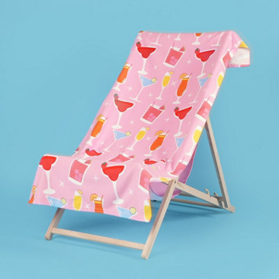 Cocktail Beach Quick Dry Microfiber Large Pink Absorbent Bath Towel Price Comparisons | Compare The Build