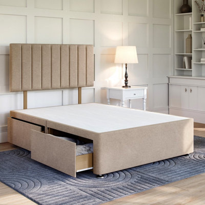 Cocktail Straw Platform Top Divan Bed Base Only 4FT Small Double with 4 ...