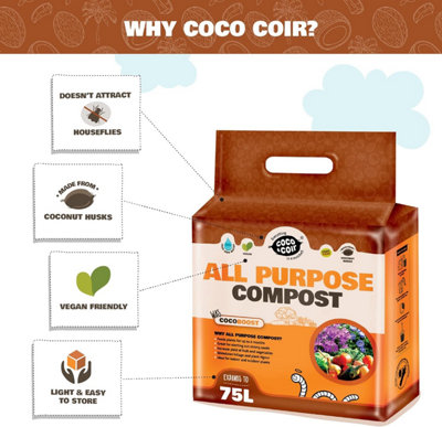 Coco&Coir Coco Boost- 75L/5KG - Peat Free Compost