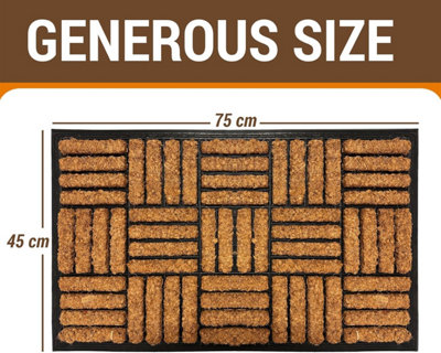 Coco Coir Door Mat Heavy Duty Non Slip Doormat for Indoor & Outdoor Use ...