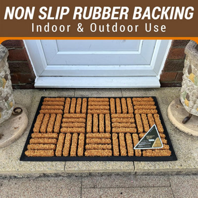 Coco Coir Door Mat Heavy Duty Non Slip Doormat for Indoor & Outdoor Use ...