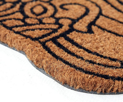 Coco&Coir Natural Coir Non-Slip Eco-Friendly Indoor Outdoor Heavy Duty Animal Theme Entrance Door Mat 45X75cm ROYAL JUMBO