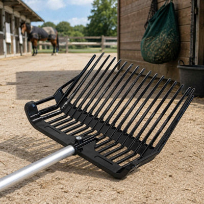 Coco Equestrian Horse Bedding Manure Stable Fork with Telescopic Handle