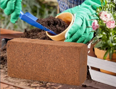 Coco Peat Brick Coir Compost Block 10L Coconut Potting Fibre Compressed Soil