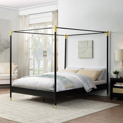 Modern 4 poster king bed sales