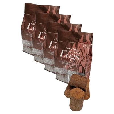 Coffee Husk Logs Eco 12 Pack x 4