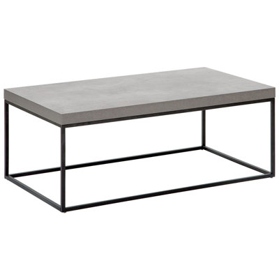 Coffee Table Concrete Effect with Black DELANO