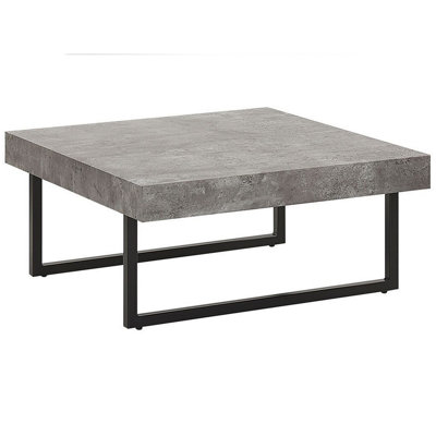 Coffee Table Concrete Effect with Black DELUZ