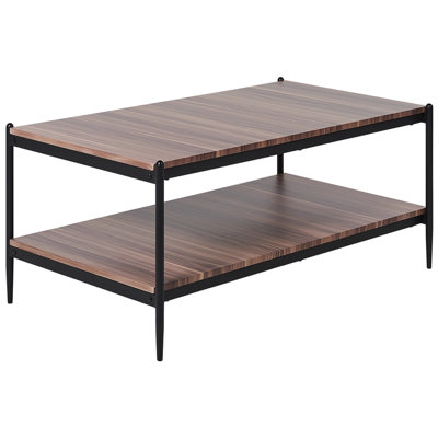 Coffee Table Dark Wood with Black AVOCA